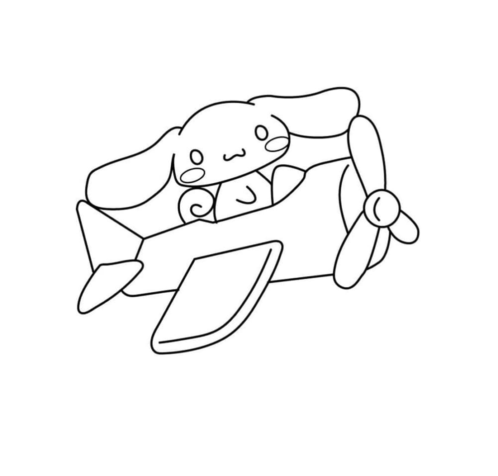Cinnamoroll Trên Máy Bay