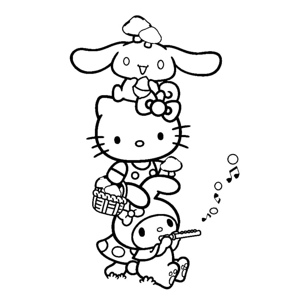 Cinnamoroll Và Hello Kitty