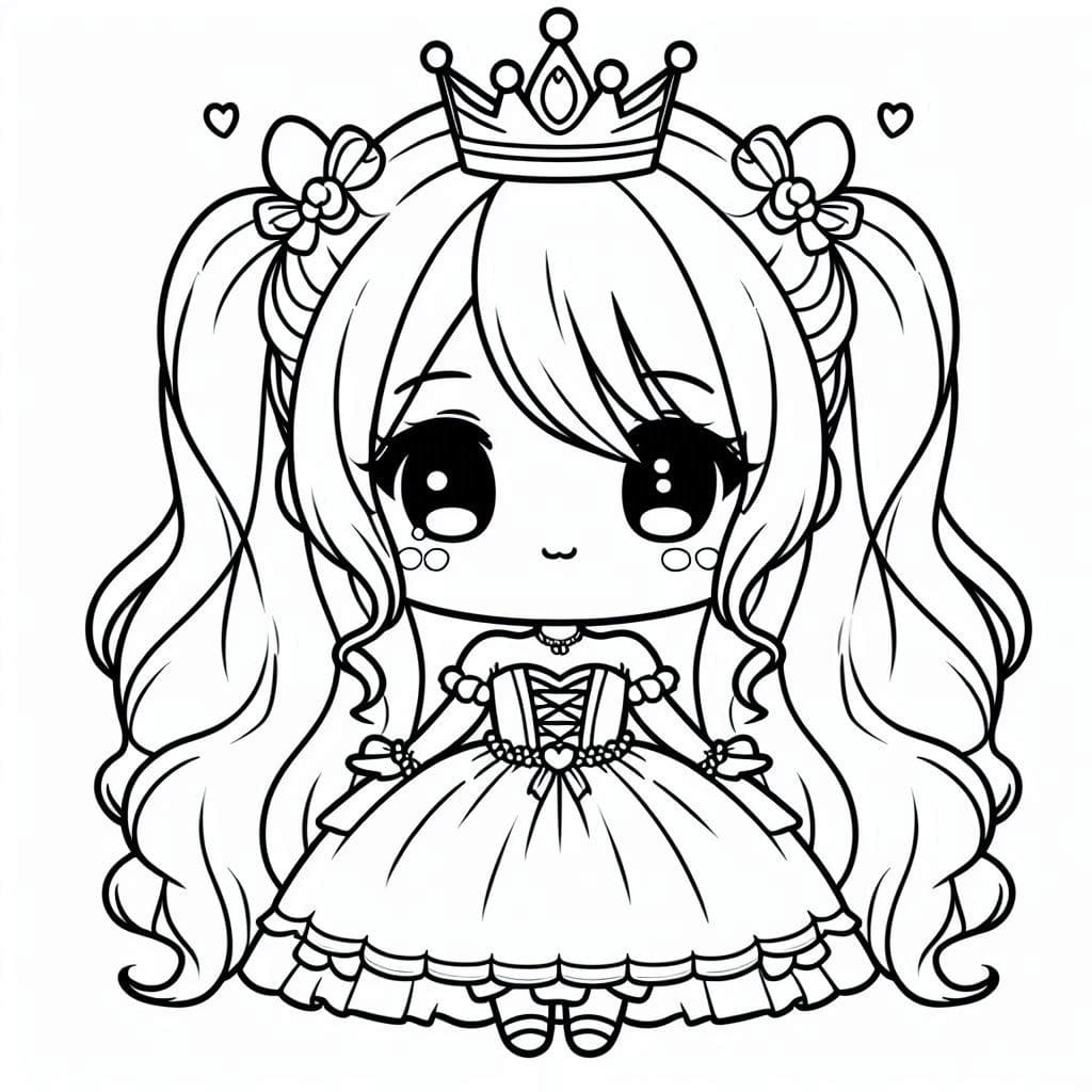 Công Chúa Chibi Đeo Vương Miện
