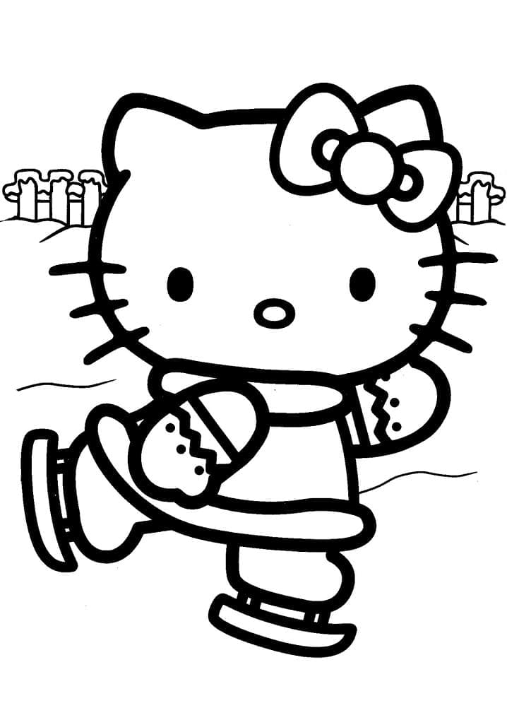 Hello Kitty Đang Trượt Băng