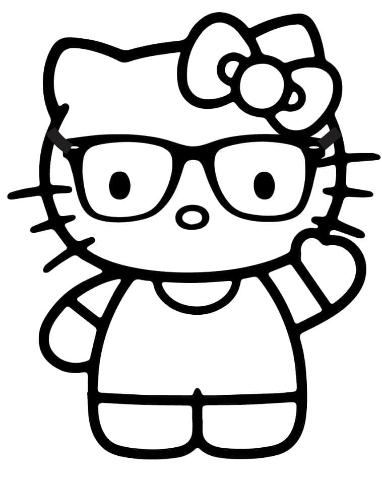 Hello Kitty Đeo Kính