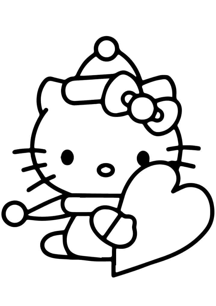 Hello Kitty Ôm Trái Tim