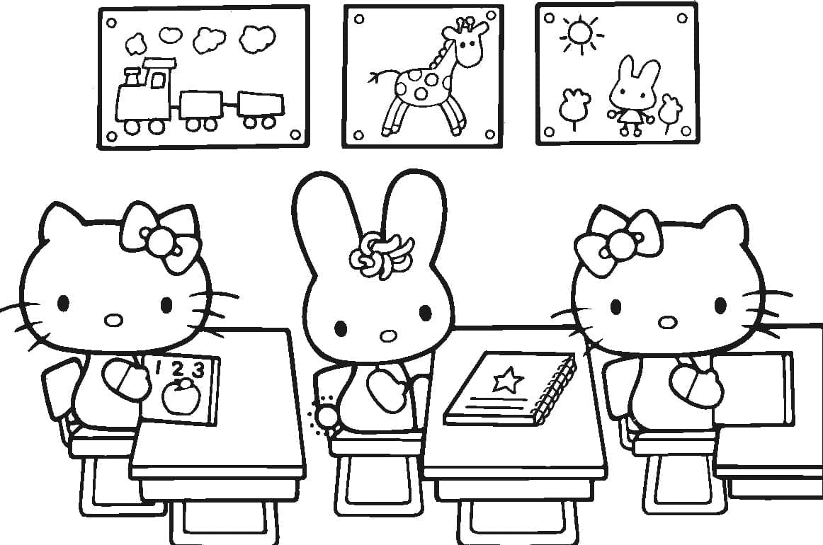 Hello Kitty Trong Lớp Học