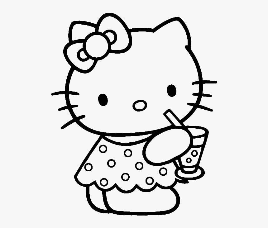 Hello Kitty Uống Nước