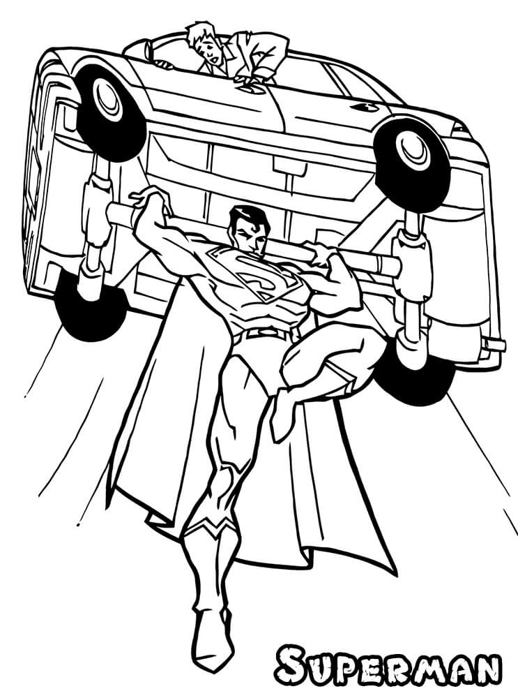 Siêu Nhân Superman Nhấc Bổng Chiếc Xe