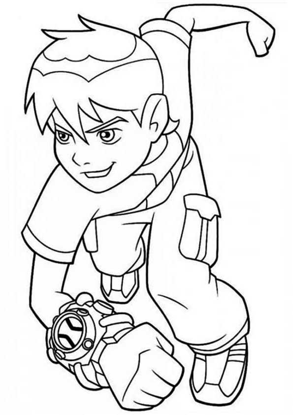 ben 10 đang chạy