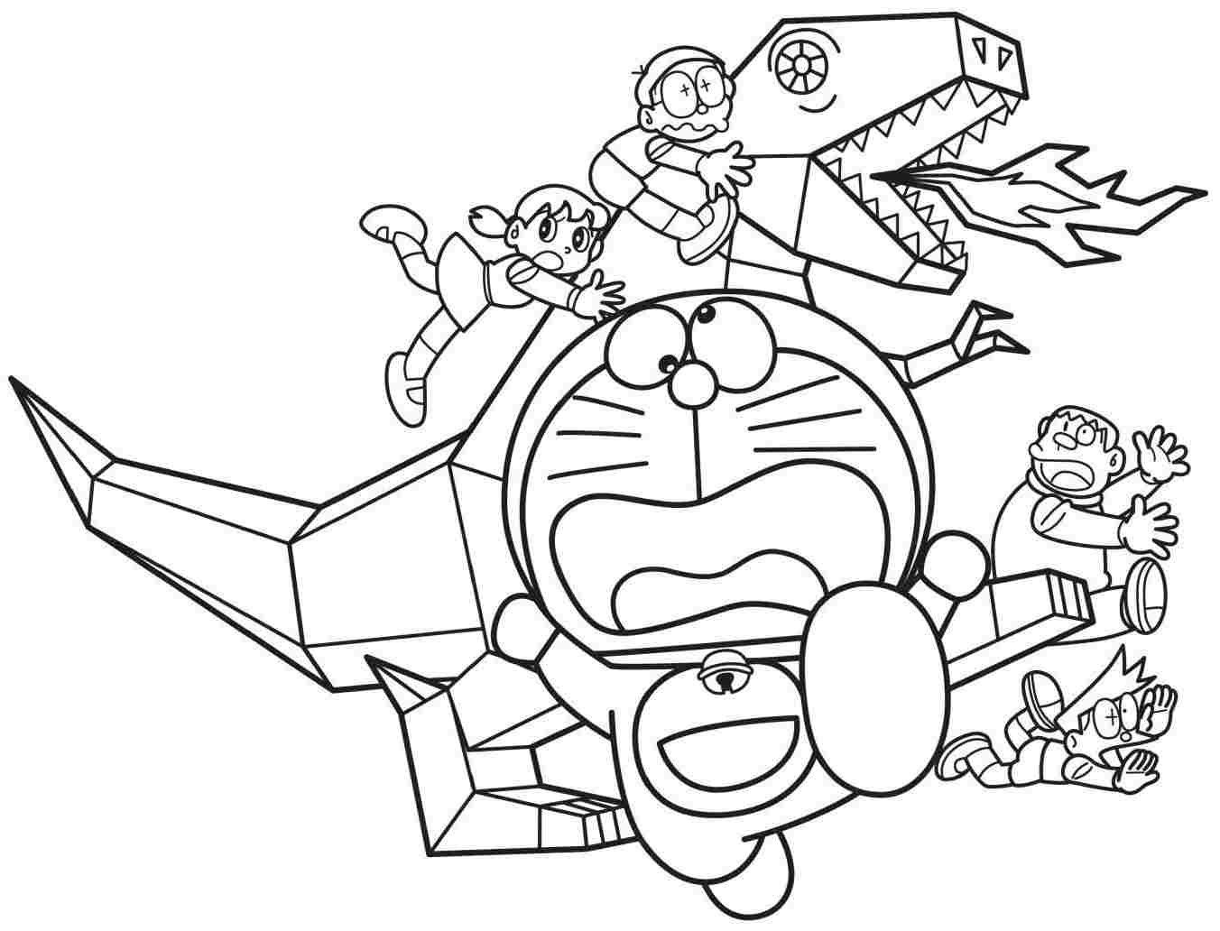 doraemon chạy trốn khỏi khủng long