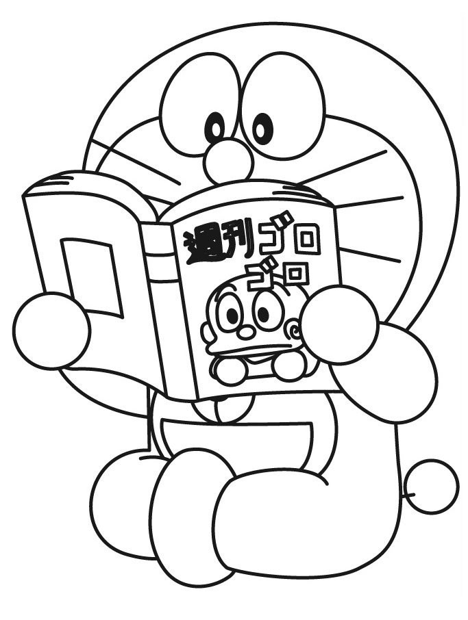 doraemon đọc sách