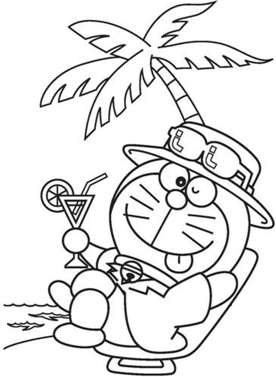 doraemon ở bãi biển