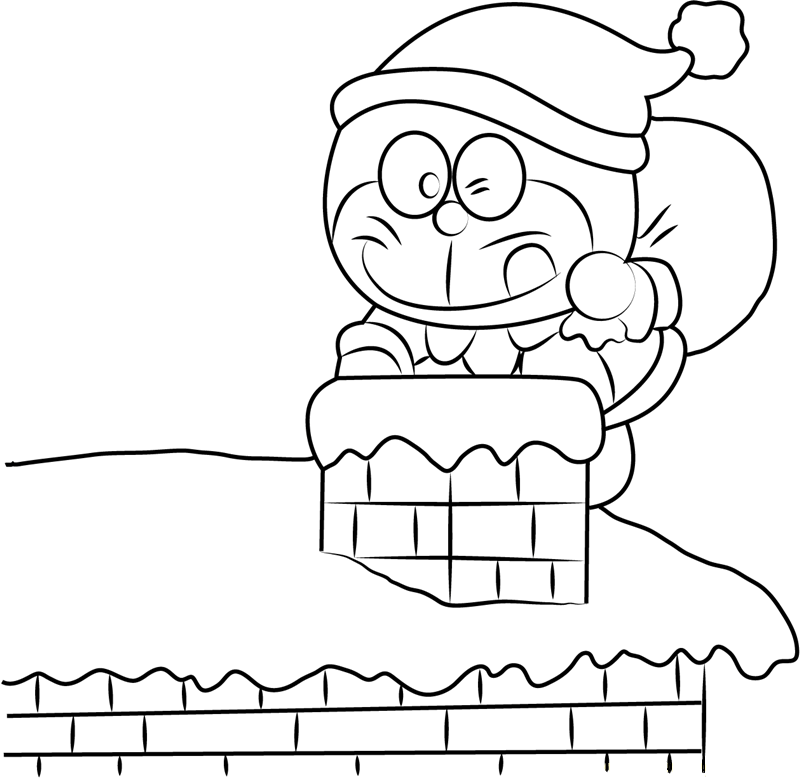 doraemon vào lễ giáng sinh