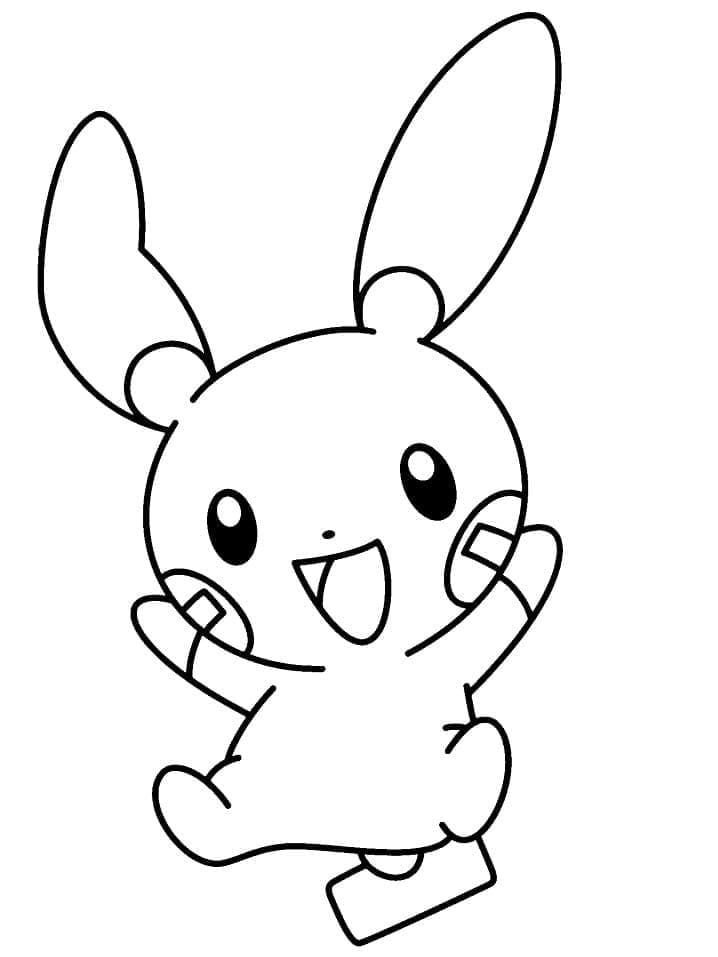 tranh to mau pokemon minun