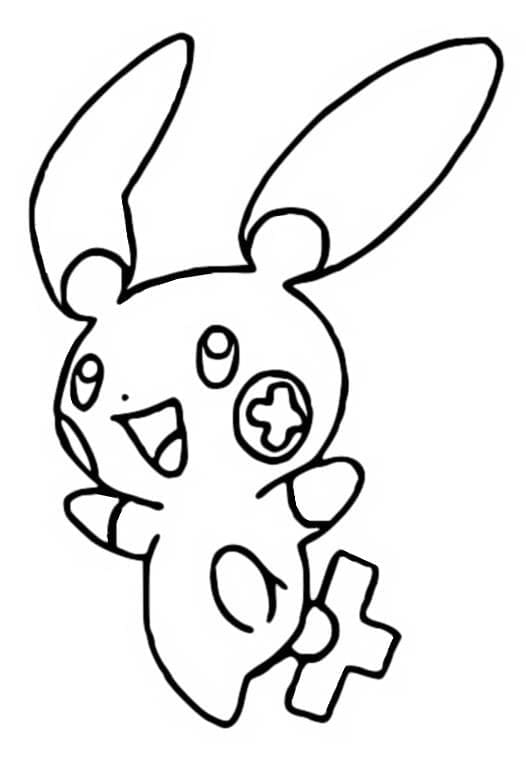 tranh to mau pokemon plusle
